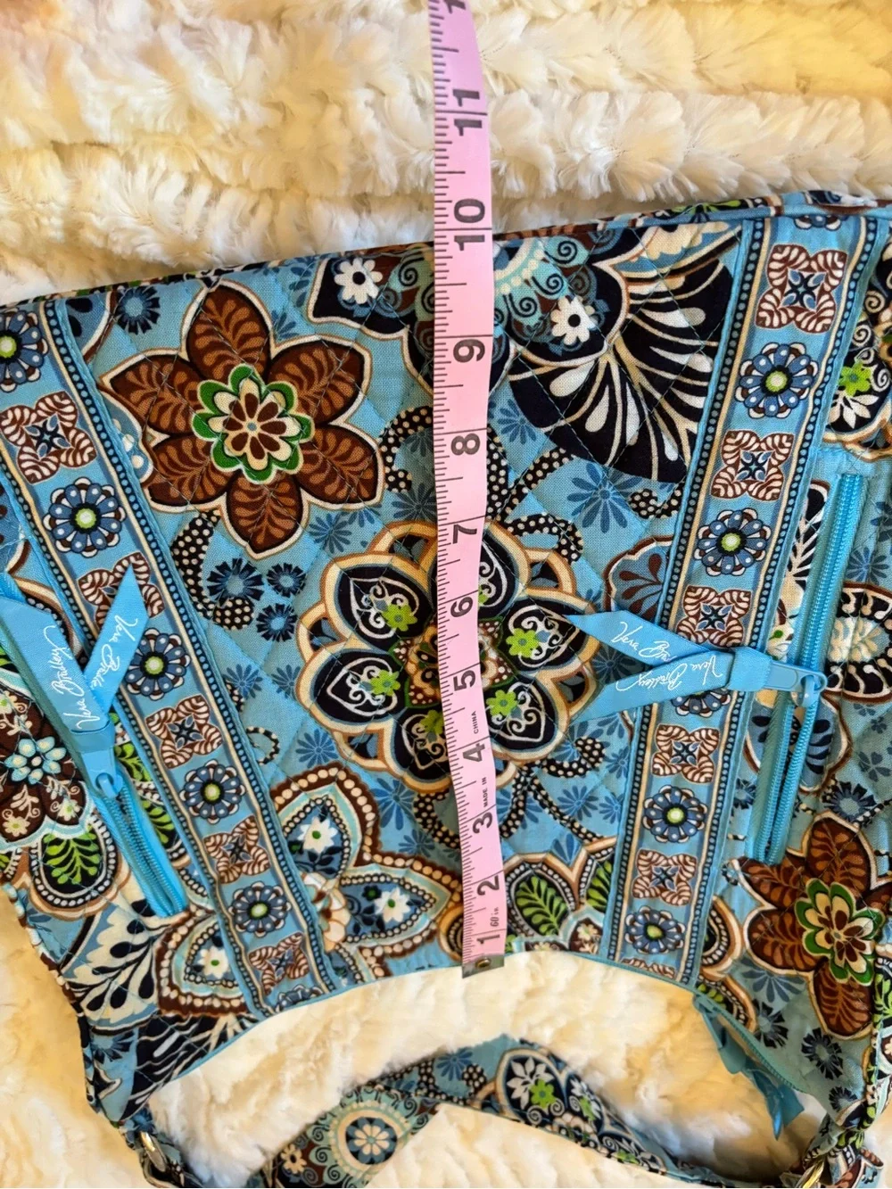Light blue hobo style Vera Bradley handbag